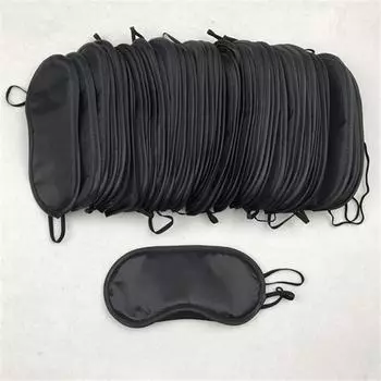 10 шт. Мягкий чехол для сна с повязкой на глаза, повязка на глаза, маска для глаз 18.5 * 8.5cm чёрный