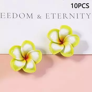 10 шт. Мультяшные имитации цветов, смоляная серия, изготовление украшений, аксессуары для DIY