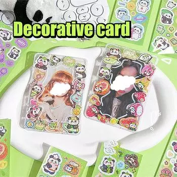 10 шт. мультяшные милые наклейки для карт Capybara Gu Kawaii Animals Panda Handbook Stickers Creative Diy Decals For Notebook Stickers