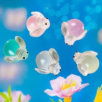 10 шт. мультяшные милые светящиеся светлячки маленькие украшения миниатюрные фигурки креативные кавайные украшения для дома своими руками аксессуары подарки A5