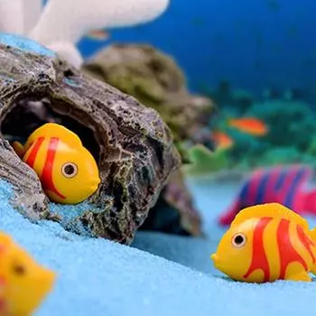 10 шт. мультяшные мини-рыбки Diy ландшафтное украшение для аквариума пластиковое украшение ремесло