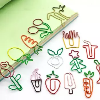 10 шт. мультяшные овощи креативные морковки металлические офисные школьные принадлежности милые подарочные скрепки