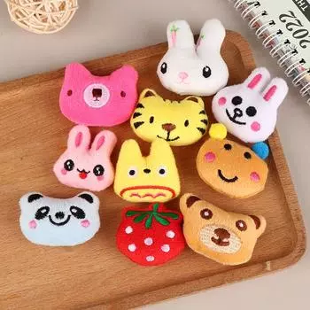 10 шт. мультяшные плюшевые куклы, аксессуары, милые головы животных, мягкие игрушки, сумка, обувь, носки, аксессуары, случайный стиль, детский подарок