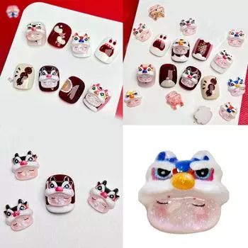 10 шт. Мультяшные подвески для ногтей в виде дракона, 3D подвески для акриловых ногтей, ретро-аксессуары для ногтей, дракон 9