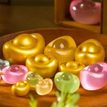 10 шт. мультяшный светящийся привлекающий богатство золотой слиток микро ландшафтное украшение милый модный DIY украшение для дома аксессуары подарок A24