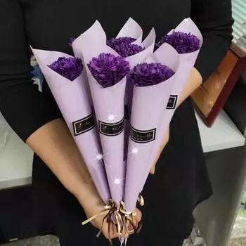 10 шт. мыльных цветов ко Дню матери, один букет гвоздик, реалистичные искусственные цветы, подарок для любимых на день рождения матери розовый