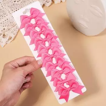 10 шт./набор 1,9 однотонная лента детские банты заколки для волос для маленьких девочек ручной работы бантик заколка мини заколки аксессуары для волос