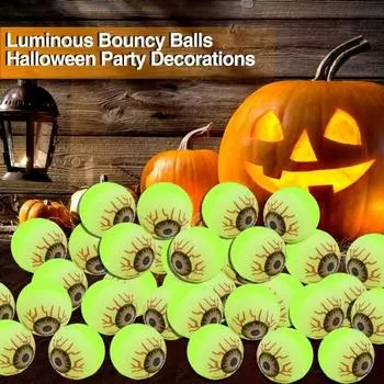 10 шт., набор эластичных мячей на Хэллоуин, светящиеся в темноте, забавные спортивные игры, подарки, светящиеся надувные шары для детей