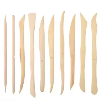 10 шт./набор деревянных инструментов для резьбы по глине, инструменты для лепки из керамики своими руками