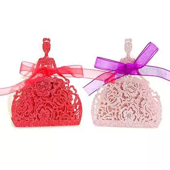 10 шт./набор DIY Красивые розы Девушка выдолбленные коробки для конфет Роза Девушка Свадебный подарок Упаковка коробка