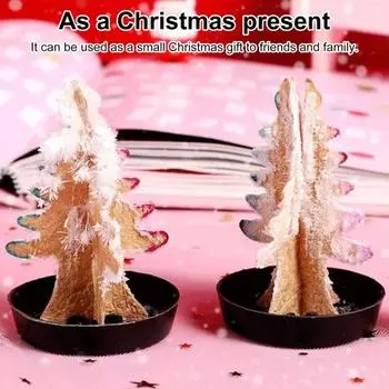 10 шт. Набор для выращивания волшебной рождественской елки DIY Бумажное дерево Кристаллическое выращивание 10pcs