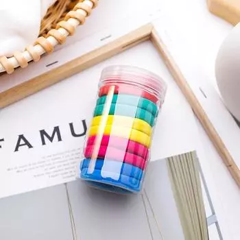 10 шт./набор Корейские конфетно-цветные резинки Женские простые резинки для хвоста Скранчи Резинки для волос Детская мода Детские аксессуары для волос