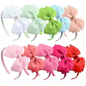 10 шт./набор Милые банты для волос из репсовой ленты, повязки на голову для женщин, девочек, принцесс, банты-бабочки, повседневные головные уборы, аксессуары для волос