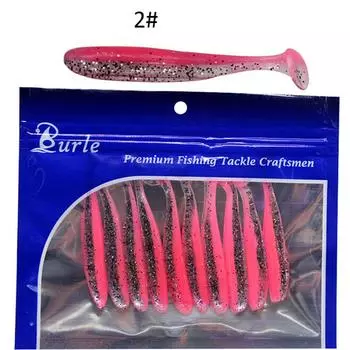 10 шт./набор мягких поддельных приманок для рыбы 7 см/2 г мягкая приманка с Т-образным хвостом рыболовные снасти