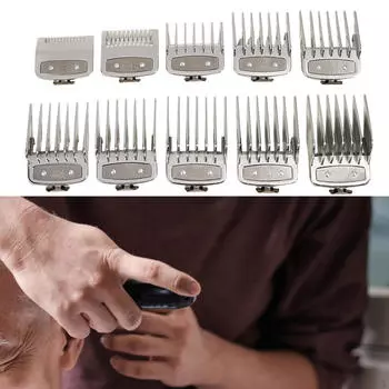 10 шт. набор направляющих гребней, универсальные скользящие парикмахерские инструменты, бритвенная машинка, расческа, машинка для стрижки волос