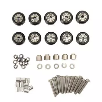 10 шт. набор шкивов для 3D-принтера, колеса шкива POM для 3D-принтера, пластиковые колеса шкива с подшипником