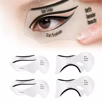 10 шт., набор трафаретов для подводки для глаз, шаблон для бровей, инструменты для формирования рамки, карты, тени для век, инструмент для макияжа