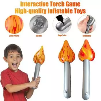 10 шт. надувной факел реквизит 16 дюймов забавный факел надувает украшения зажигает поддельный факел B