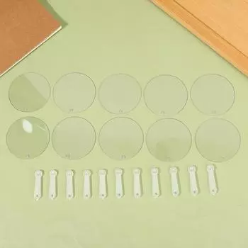 10 шт., наклеек Guka, расписанных вручную, мини-прозрачные пустые веера, для использования в детском саду, для детей 10Pcs