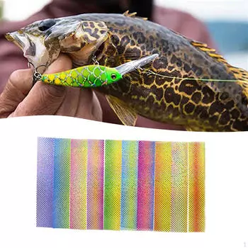 10 шт. наклейка на приманку ing, имитация чешуи, водонепроницаемые материалы, светоотражающая лента, сделай сам для поделок металл