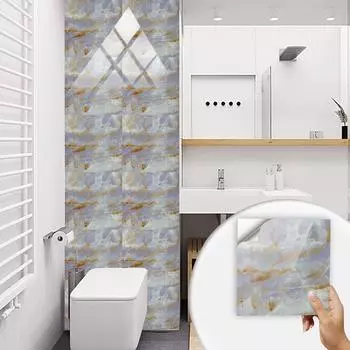 10 шт., наклейка на серую мраморную плитку, кухню, ванную комнату, шкаф, домашний декор, водонепроницаемые, маслостойкие, с кристаллами, твердую пленку, художественные обои 10x10cmx10pcs