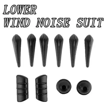 10 шт. наклейка на спойлер обтекателя кузова автомобиля, снижающая шум ветра, универсальная полоса для предотвращения столкновений, комплект для шумоподавления автомобиля CHINA