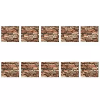 10 шт. Наклейка на стену из обоев XPE с самоклеящимся кирпичным узором, водонепроницаемая, для украшения дома