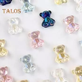 10 шт. наклейки для ногтей с 3D-эффектом декоративные мини-прекрасные многоразовые украшения для ногтей принадлежности для ногтей синий