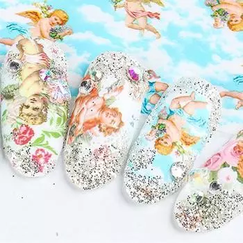 10 шт. наклейки для ногтей с рисунком Купидона, долговечные, DIY, Амур, переносной маникюр, декор для женщин