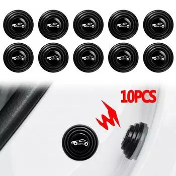 10 шт., наклейки на дверь автомобиля, амортизатор, буфер, пирс, аксессуары для Ford Focus 2 1 Fiesta Mondeo 4 3 Transit Fusion Ranger Mustang KA S-max чёрный