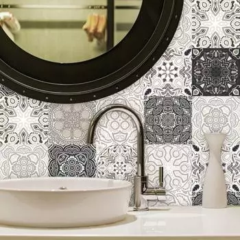 10 шт. наклейки на стену самоклеящиеся нескользящие влагостойкие наклейки на плитку DIY декоративные наклейки на стены из ПВХ для дома 10*10cm 5