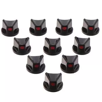 10 шт. Насадки для аэрозольной краски Dot Fat Пластиковые распылительные сопла Белые сменные колпачки для аэрозольного баллончика для граффити, стрит-арта чёрный