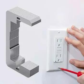 10 шт. настенная пластина распорка прочная металлическая электрическая коробка переключатель свободная розетка фиксация выравнивание