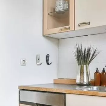 10 шт. настенные крючки из нержавеющей стали, сверхмощные, с вращением на 360 градусов, настенные крючки для вешалок для одежды, ванная комната, кухня, сумка для зонтов, шляпа, шарф для хранения Small чёрный