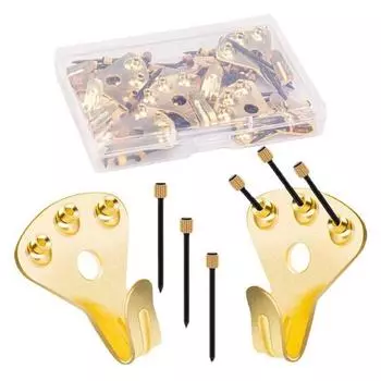 10 шт. настенные крючки, прочные износостойкие железные вешалки для фоторамок, крючки с гвоздями для дома Silver