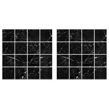 - 10 шт. настенных наклеек в современном стиле 10 x 10 см для украшения дома (черный)