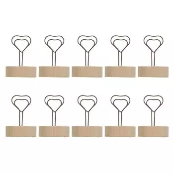 10 шт. настольный держатель для карт в форме сердца в стиле ретро, милый дизайн, держатель для визитных карточек и фотографий для офиса и дома