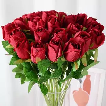 10 шт. Настоящие, как искусственные розы, бутон, латекс, настоящий букет, цветы, свадебные украшения для дома 10pcs розовый