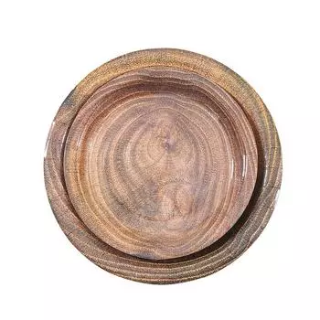 10 шт., натуральная деревянная зернистая праздничная тарелка, тарелка в стиле вестерн-амбар, день рождения, свадьба, вечеринка, винтажный декор стола в фермерском стиле 7 inches