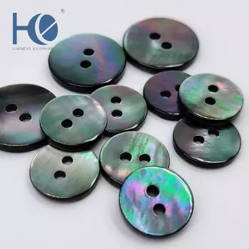 10 шт. Натуральные ракушечные пуговицы, круглые двухглазые серые ракушечные пуговицы, натуральные черные ракушечные пуговицы 14L=9.0 MM