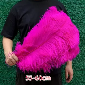 10 шт. натуральные розово-красные страусиные перья для поделок, свадебный декор 15-60 см, карнавальная вечеринка, страусиные перья, центральное украшение 15-20CM