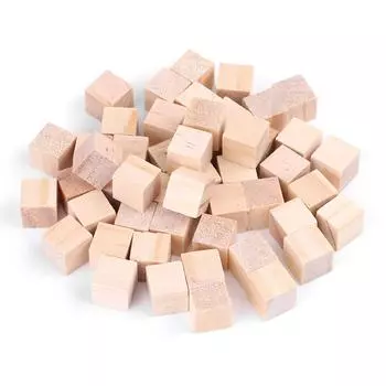 10 шт. натуральных квадратных деревянных блоков, кубиков для поделок своими руками, игрушек из дерева, домашнего декора 25 мм