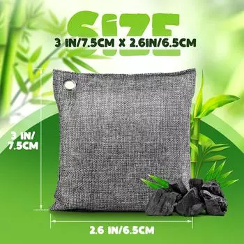 10 шт. Натуральный бамбуковый уголь, мешки, очищающий воздух, активированный уголь, поглотитель запаха, влага, устранитель запаха для комнаты, шкафа, автомобиля 10pcs