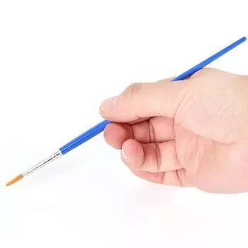 10 шт. нейлоновая кисть для рисования волос, акриловая акварель, круглая тонкая ручная кисть A