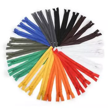 10 шт. нейлоновые спиральные молнии для шитья одежды ручной работы DIY Craft чёрный