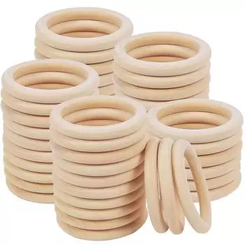 10 шт. необработанные твердые деревянные кольца 40-100 мм кольца из натурального дерева для макраме DIY ремесла деревянные обручи украшения разъемы изготовление ювелирных изделий 4cm