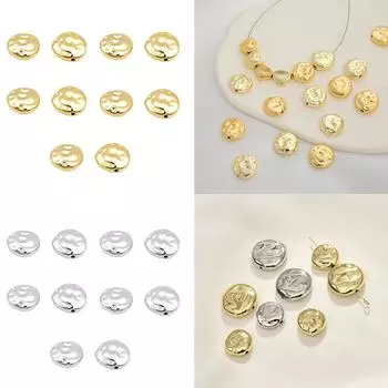 10 шт. нерегулярных разделительных бусин для изготовления ювелирных изделий своими руками браслет ожерелье золотой серебряный цвет плоские бусины разделители аксессуар S золотой