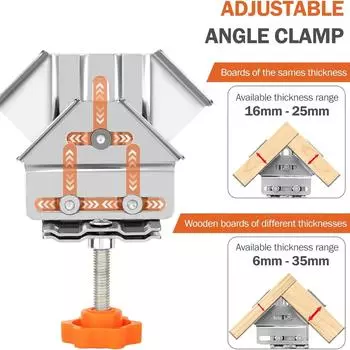10 шт., нержавеющая сталь, 90-градусный угловой зажим, Т-образный, прямоугольный зажим, деревообрабатывающий, быстрый локатор, одноручный угловой зажим