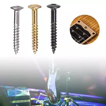 10 шт. нержавеющая сталь электрогитара звукосниматель монтажная рамка винт гитарный хамбакер звукосниматель кольца монтажные винты золотой