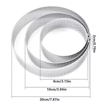 10 шт., нержавеющая сталь, кольцо для тарталеток, 6/8/10/20 см, большая круглая форма для выпечки, печенья, резака для теста, кухонные принадлежности 6cm